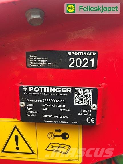 Pöttinger Novacat 302 ED Друга техника за жънене на фураж