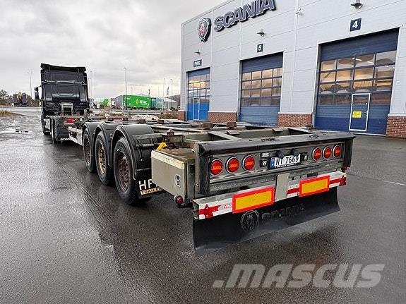 Scania R580B6x2NB containerbil med henger Containerbil