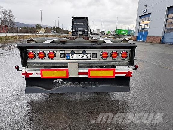 Scania R580B6x2NB containerbil med henger Containerbil