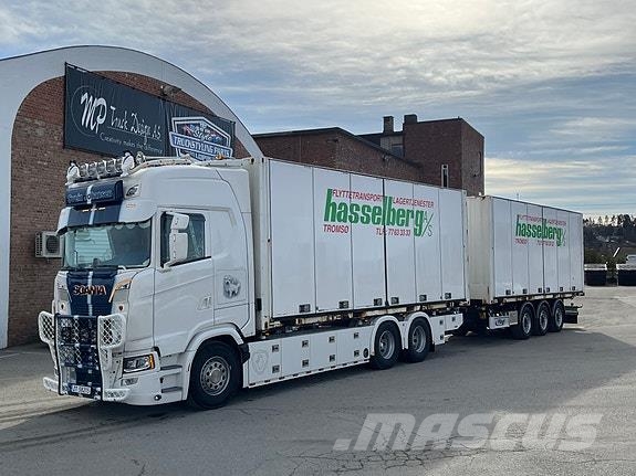 Scania S660 6X2 bil og henger. Norge Fineste Containerbil コンテナ、海コン車
