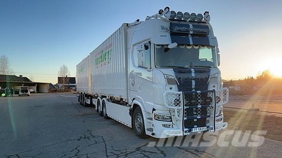 Scania S660 6X2 bil og henger. Norge Fineste Containerbil コンテナ、海コン車