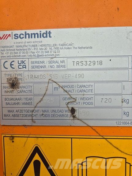 Schmidt Traxsos S15 Cita ceļu uzturēšanas un sniega novākšanas tehnika