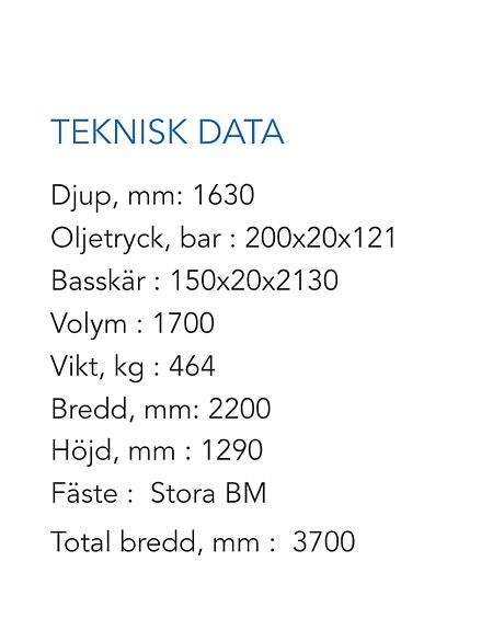 SE Klappvingeskuffe 1,7m3 Muu
