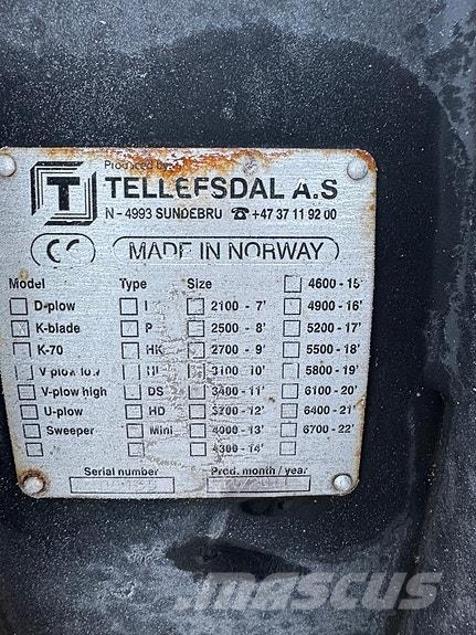 Tellefsdal 2,7m Schneeschilde und -pflüge
