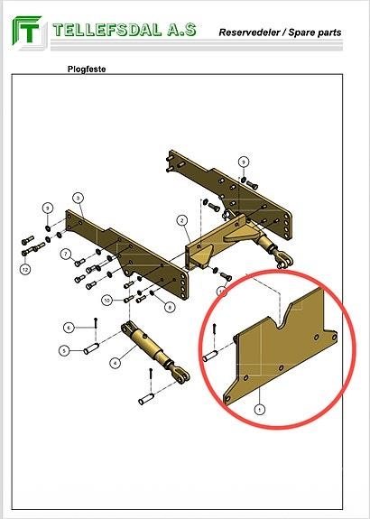 Tellefsdal / Schmidt Plogfeste, brøyteplate Lumiaurat