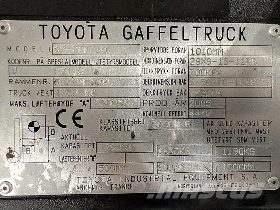 Toyota 62-7FDF30 #God brukstruck معدات البناء - غير ذلك