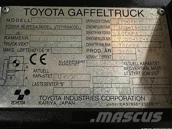 Toyota 7FDA40 #GOD STAND# Anlegg - Annet