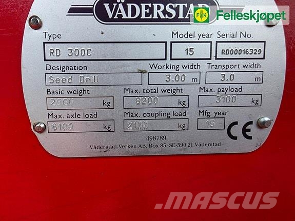 Väderstad Rapid 300C معدات فرد المواد المعدنية