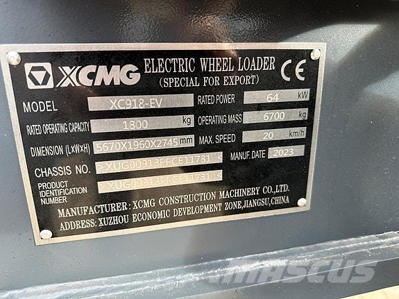 XCMG XC918-EV Hjullaster på Batteri 6,7 tonn for leie, Anlegg - Annet