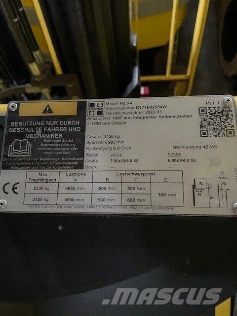 Hyster H2.5A LPG forklifts