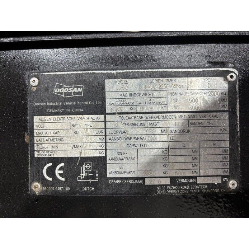 Doosan 2016 DOOSAN D25G LPG 지게차