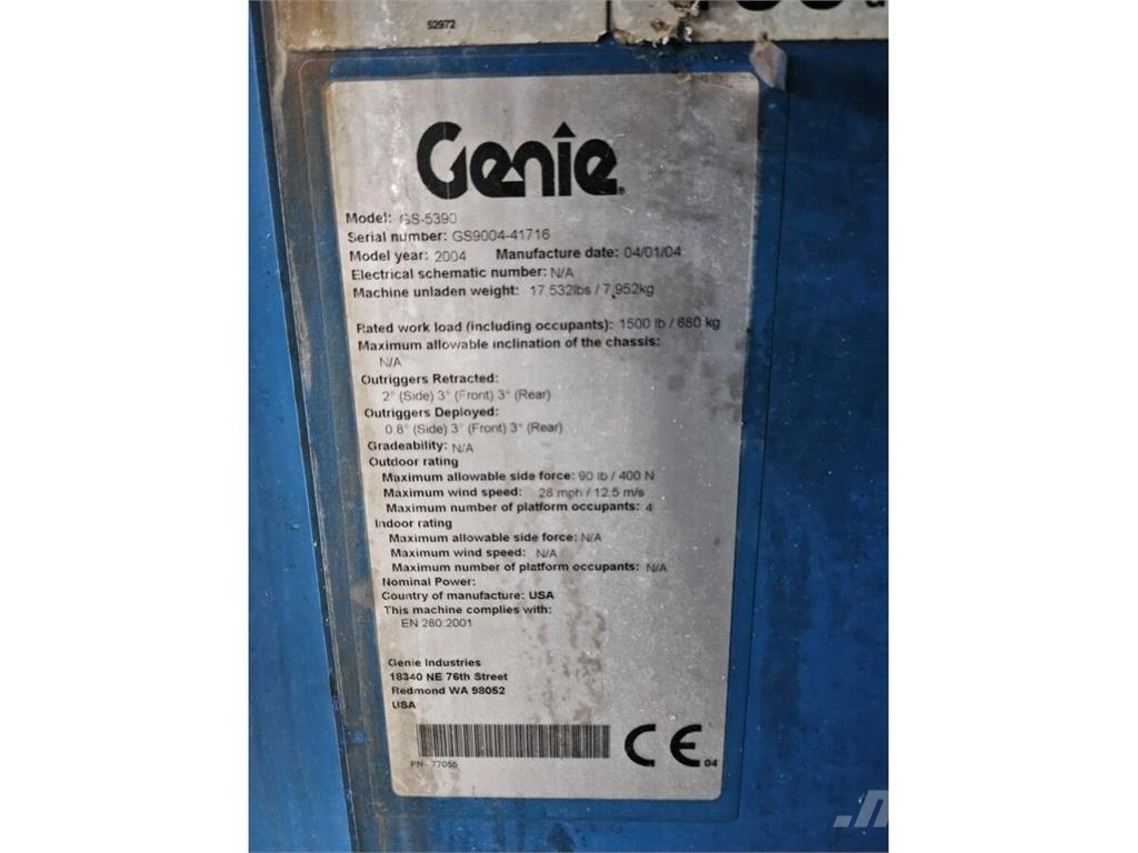 Genie GS-5390 Scheren-Arbeitsbühnen