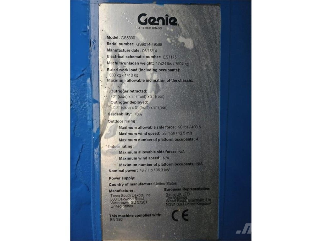 Genie GS-5390 Käärtõstukid