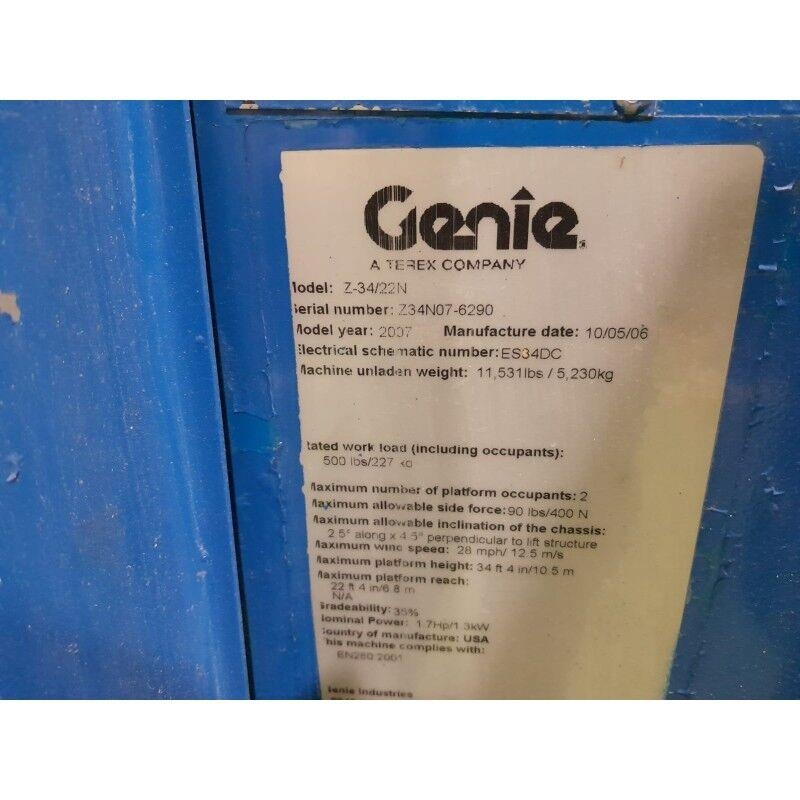 Genie Z-34/22N Iseliikuvad poomtõstukid
