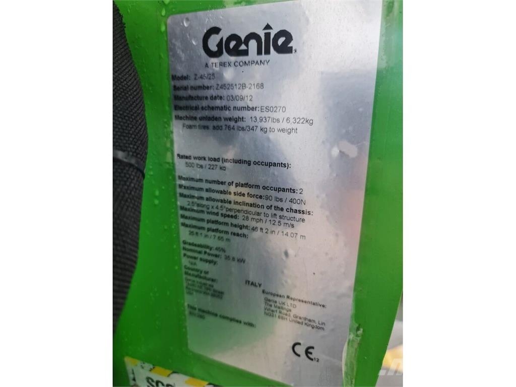 Genie Z45/25J Iseliikuvad poomtõstukid