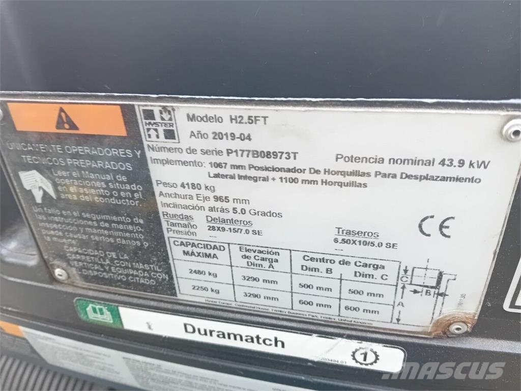 Hyster H2.5FT Камиони с АГУ