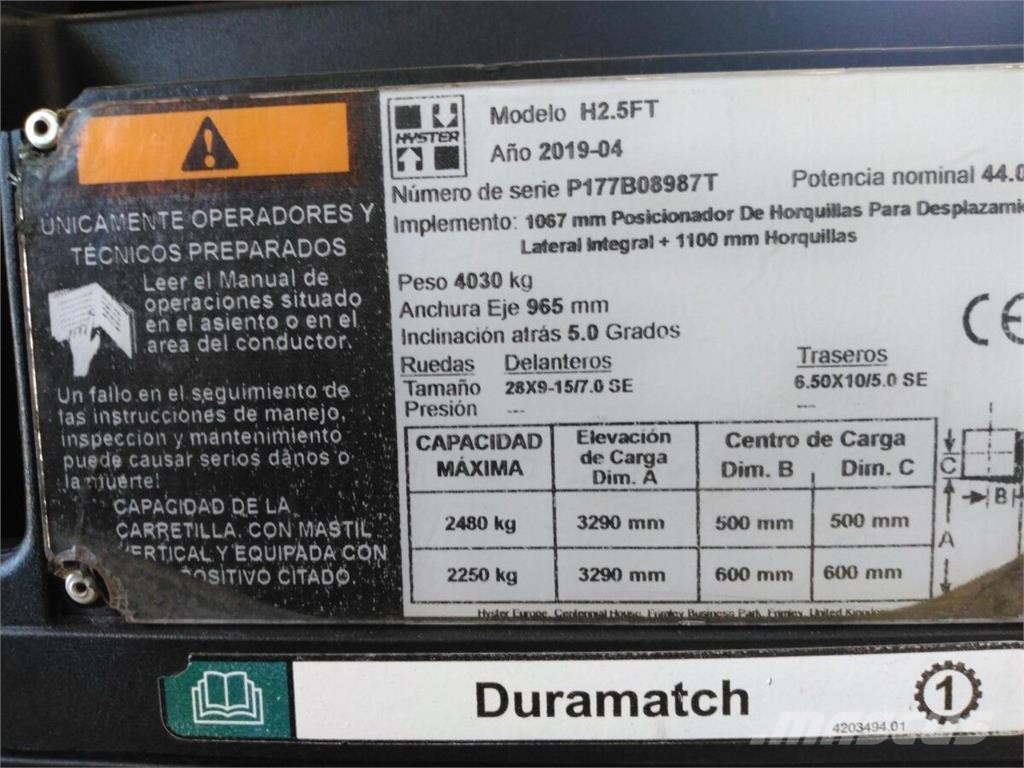 Hyster H2.5FT Камиони с АГУ