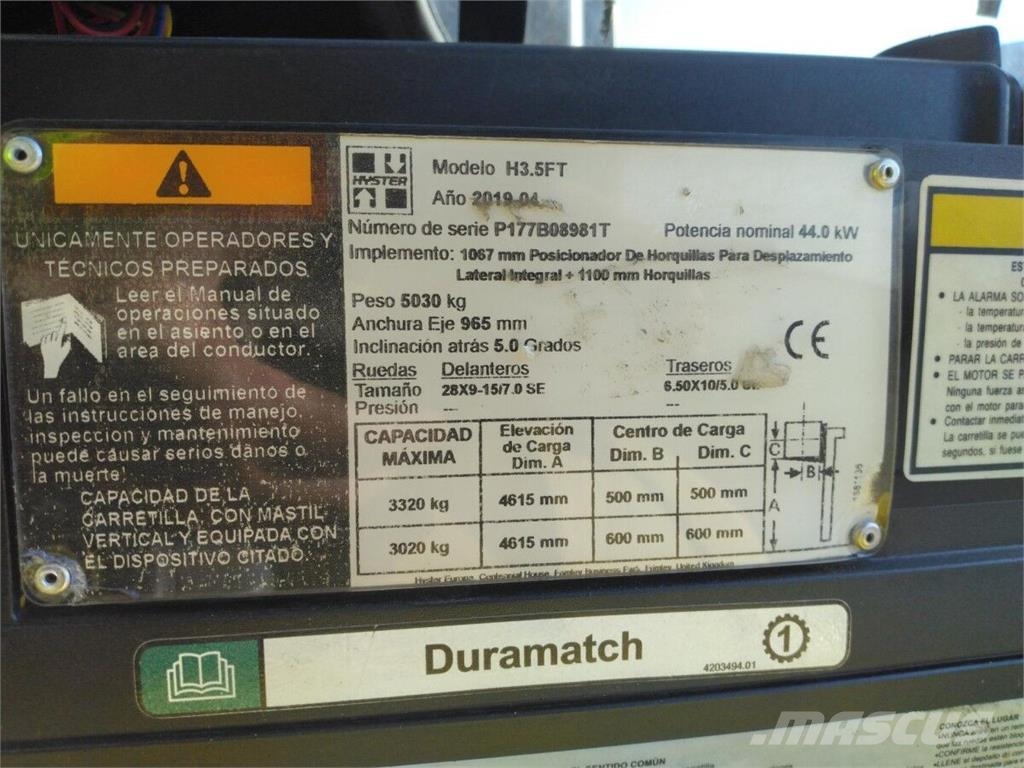 Hyster H3.5FT Камиони с АГУ