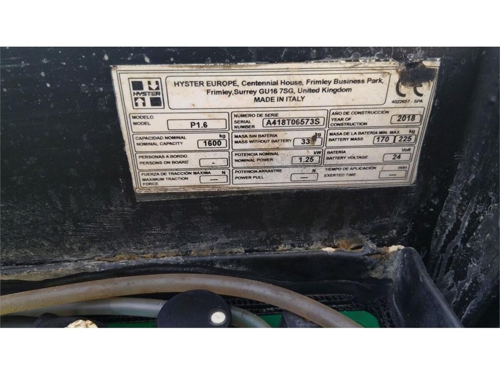 Hyster P1.6 Elektriskie palešu ratiņi