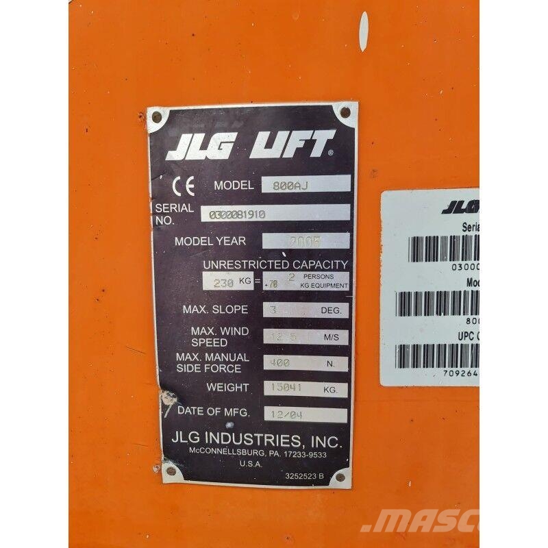 JLG 800AJ Plataforma de trabajo articulada