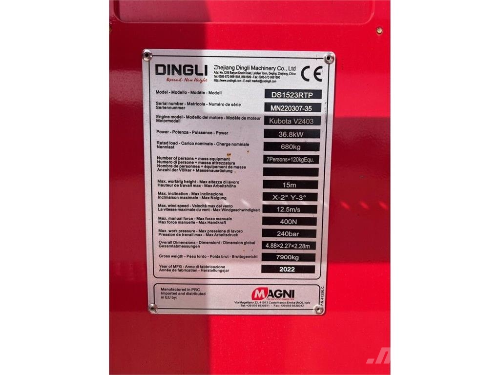 Magni DS1523RTP Nacelle ciseaux