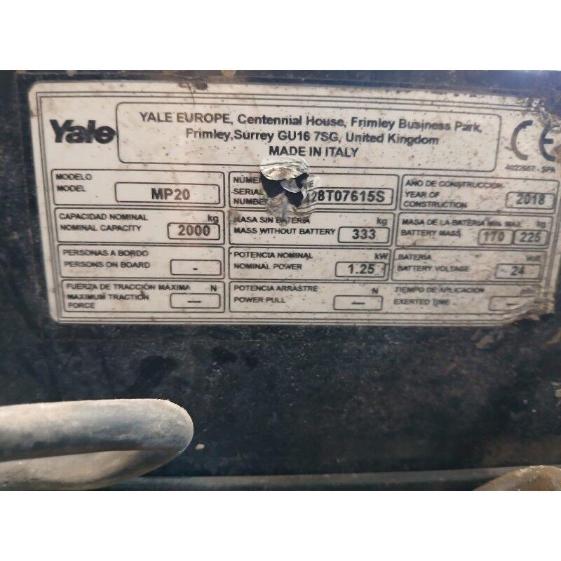 Yale MP20 Düsük seviye kaldirici