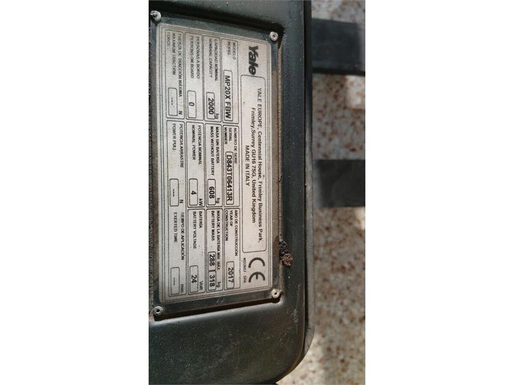 Yale MP20X FBW Transpaletler