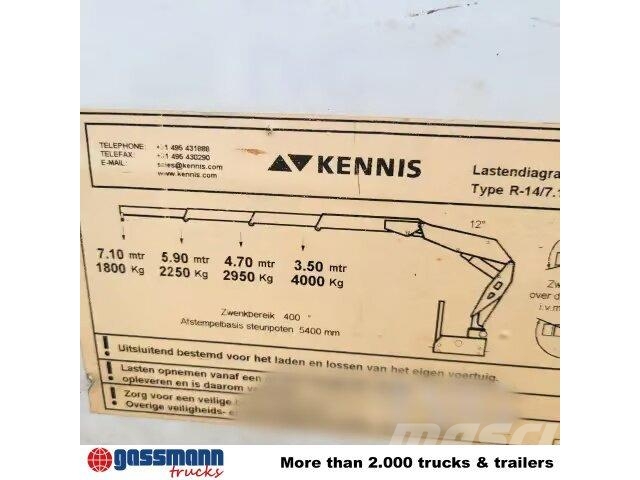  Andere Baustoff-Auflieger, Rollkran Kennis 14R, Tents puspiekabes