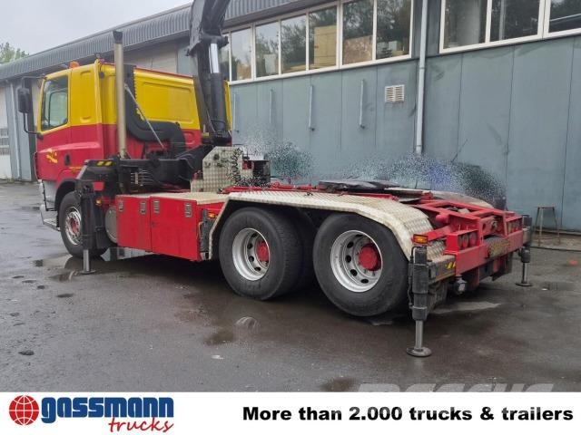 DAF 85/380 CF 6x2 HMF Kran 2823 K5 Funk Seilwinde Tractores (camiões)