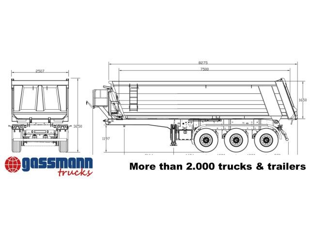 Euro ATM 24, HARDOX Stahlmulde ca. 27m³, Tipper semi-trailers