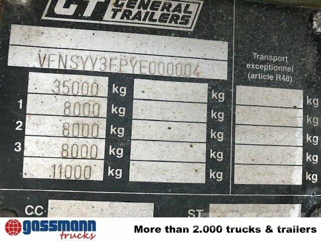 General Trailer SYY3FP Plattformauflieger, Liftachse Semirremolques de caja de lona