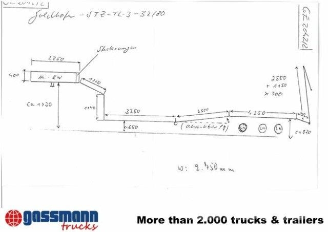 Goldhofer STZ-TL3-32/80 Nutzlast: 35 to., 5,85 m Нискотоварни полуремаркета