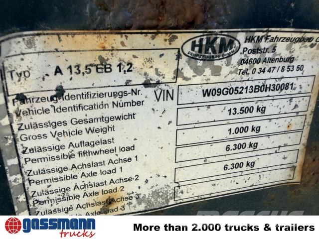  HKM A 13.5 EB 1.2, Absetzanhänger Anhänger-Absetzkipper