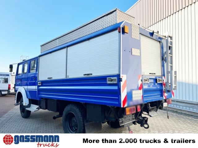 Iveco 120-23 AW 4x4 Doka, V8-Motor, Gerätewagen, 平板式/側卸式卡車