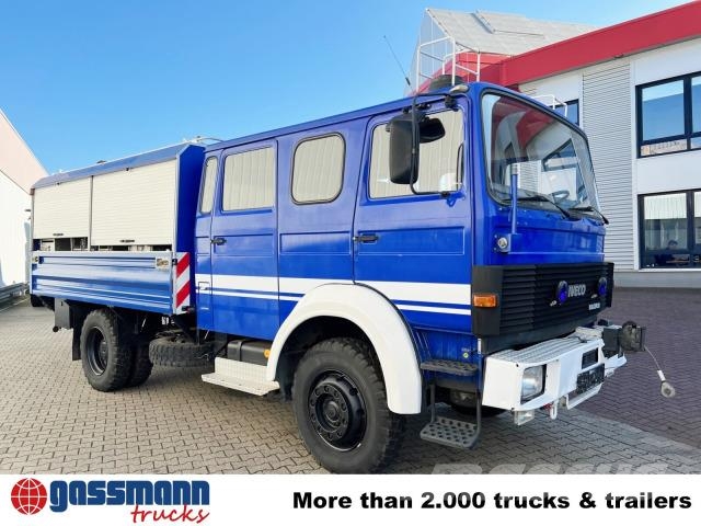 Iveco 120-23 AW 4x4 Doka, V8-Motor, Gerätewagen, 平板式/側卸式卡車