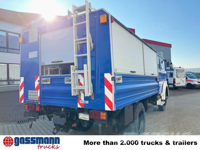 Iveco 120-23 AW 4x4 Doka, V8-Motor, Gerätewagen, 平板式/側卸式卡車