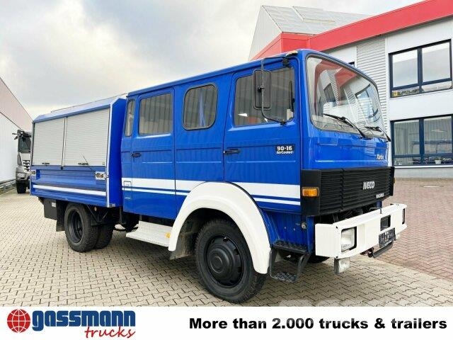 Iveco 90-16 AW 4x4 Doka, Mannschaftswagen 平板式/側卸式卡車