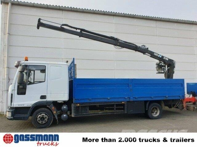 Iveco Euro Cargo ML 80 E 18, Hiab Kran 060-2 平板式/側卸式卡車
