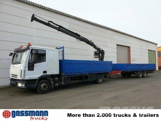 Iveco Euro Cargo ML 80 E 18, Hiab Kran 060-2 平板式/側卸式卡車