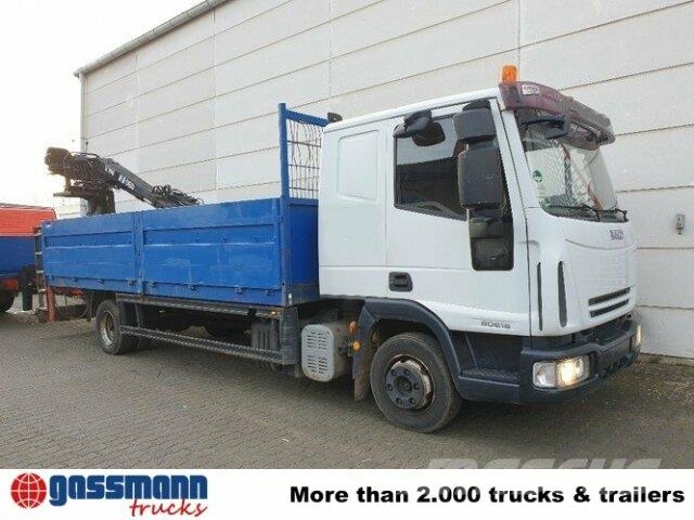 Iveco Euro Cargo ML 80 E 18, Hiab Kran 060-2 平板式/側卸式卡車