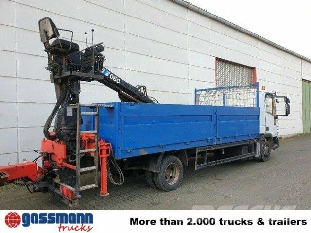 Iveco Euro Cargo ML 80 E 18, Hiab Kran 060-2 平板式/側卸式卡車