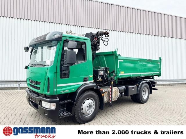 Iveco EuroCargo ML160E28 4x2 mit Kran Hiab XS 088 ES-2 Tipper trucks