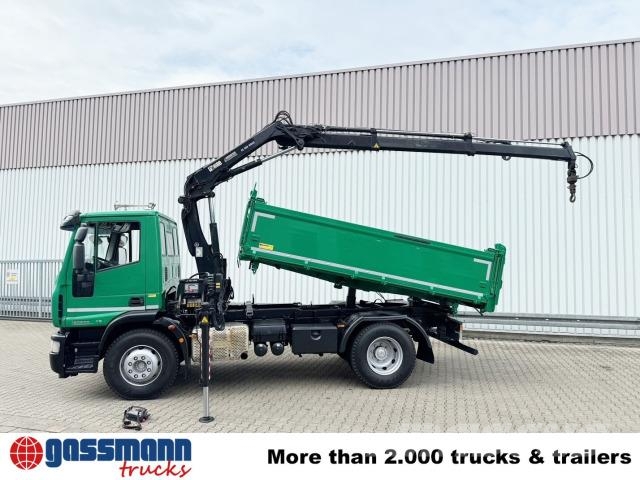 Iveco EuroCargo ML160E28 4x2 mit Kran Hiab XS 088 ES-2 Tipper trucks