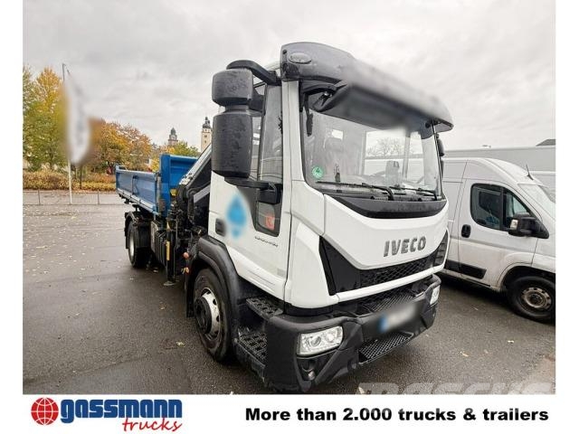 Iveco EuroCargo ML160E28K 4x2, Kran Hiab 099E-3 HiDuo, Camion benne