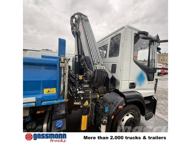 Iveco EuroCargo ML160E28K 4x2, Kran Hiab 099E-3 HiDuo, Camion benne
