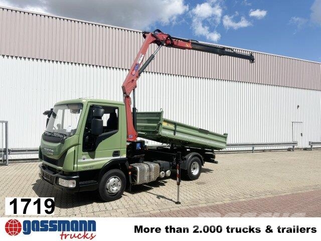 Iveco ML100E19 4x2, Kran HMF 810-K2, 2x AHK Самосвал