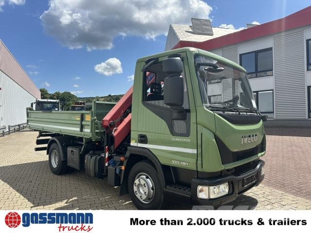 Iveco ML100E19 4x2, Kran HMF 810-K2, 2x AHK Φορτηγά Ανατροπή