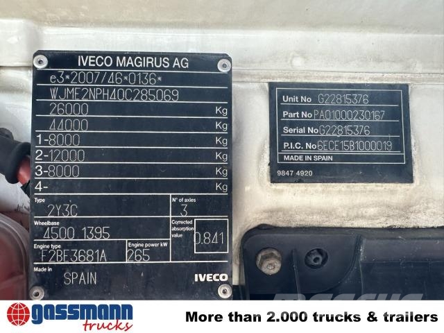 Iveco Stralis AD260S36 6x2/4, EEV, Meiller RK 20.70, Camiones elevadores de gancho