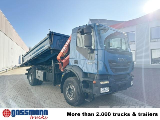 Iveco Trakker AD190T36 4x2, EEV, Kran Atlas AK 105.2-A2 Camiões basculantes