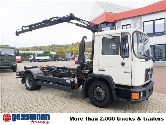 MAN 14.152 F 4x2 BB mit Kran Hiab 060-2 훅 리프트 트럭